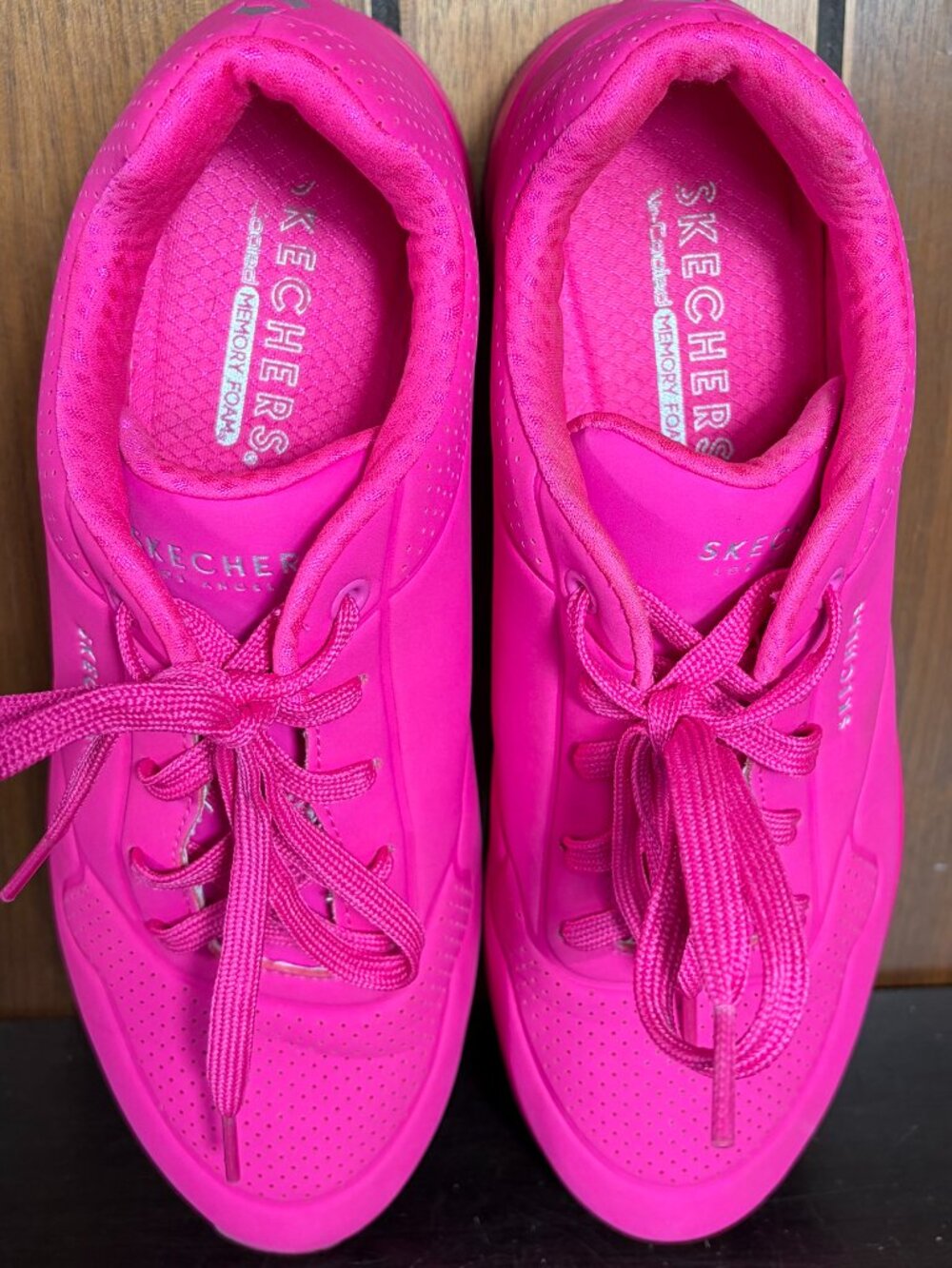 Skechers Womens Street Uno Stand on Air Hot Pink Night Shades Sneakers Sz 10 - Picture 8 of 10